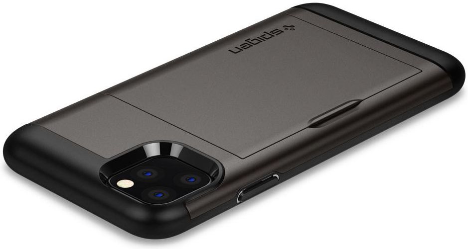 Spigen Slim Armor Card Holder Case Apple iPhone 11 Pro Hoesje Gunmetal afbeelding 5