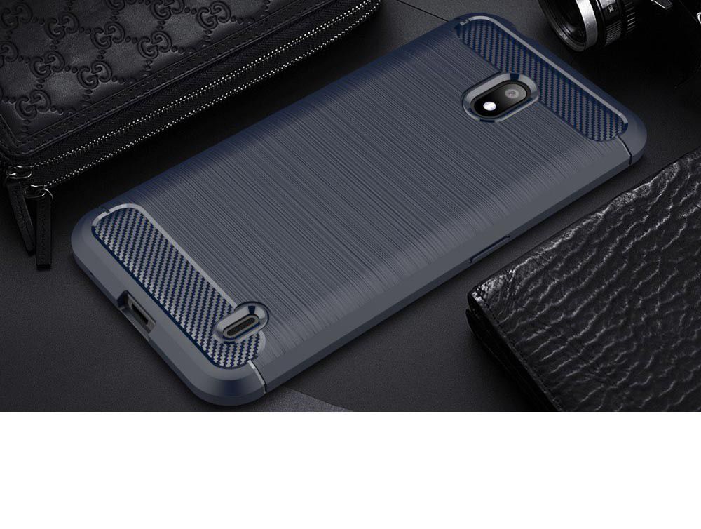 Nokia 2.2 Geborsteld TPU Hoesje Blauw afbeelding 2