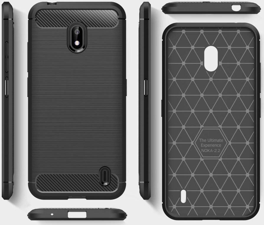 Nokia 2.2 Geborsteld TPU Hoesje Rood afbeelding 11