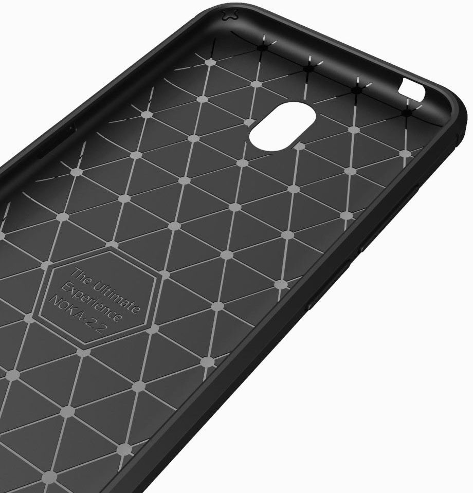 Nokia 2.2 Geborsteld TPU Hoesje Rood afbeelding 10
