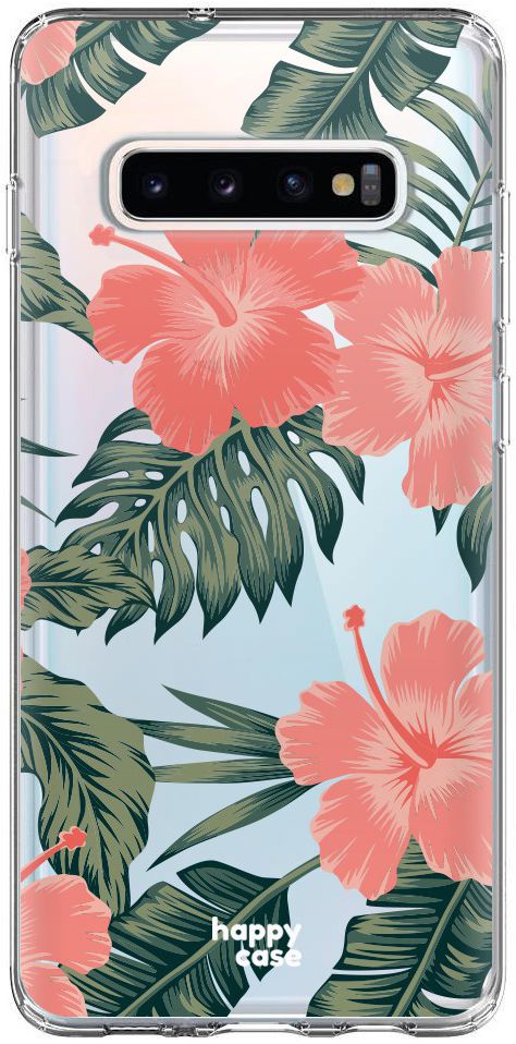 HappyCase Galaxy S10 Plus Flexibel TPU Hoesje Tropic Vibe Print afbeelding 1