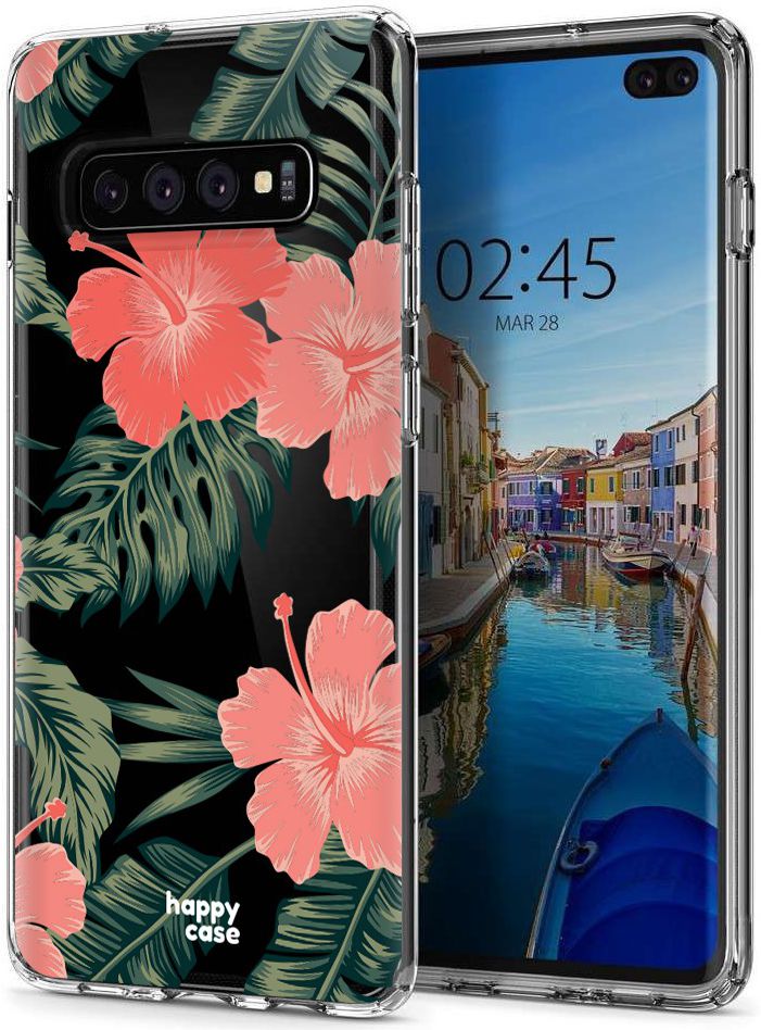 HappyCase Galaxy S10 Plus Flexibel TPU Hoesje Tropic Vibe Print afbeelding 6