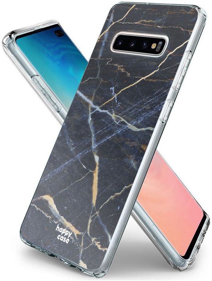 HappyCase Galaxy S10 Plus Flexibel TPU Hoesje Donker Marmer Print afbeelding 5