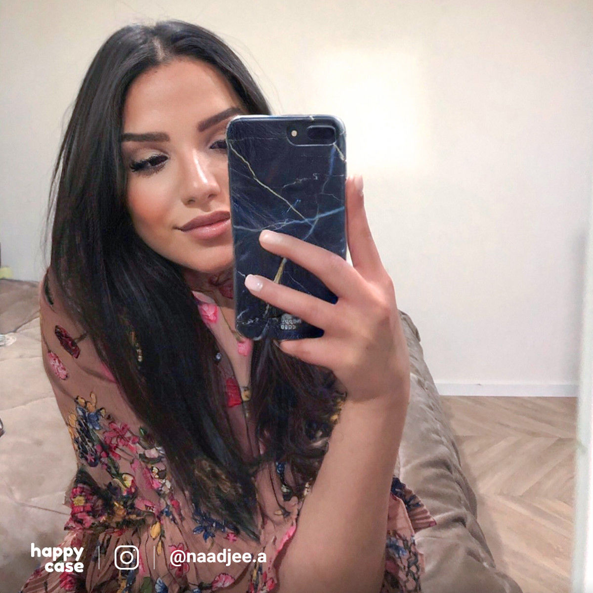 HappyCase Galaxy S10 Plus Flexibel TPU Hoesje Donker Marmer Print afbeelding 4