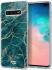 HappyCase Galaxy S10 Plus Flexibel TPU Hoesje Aqua Marmer Print afbeelding 2