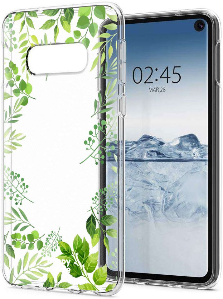 HappyCase Galaxy S10E Flexibel TPU Hoesje Leaves Print afbeelding 6