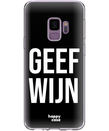 HappyCase Galaxy S9 Flexibel TPU Hoesje Geef Wijn Print Hoesjes