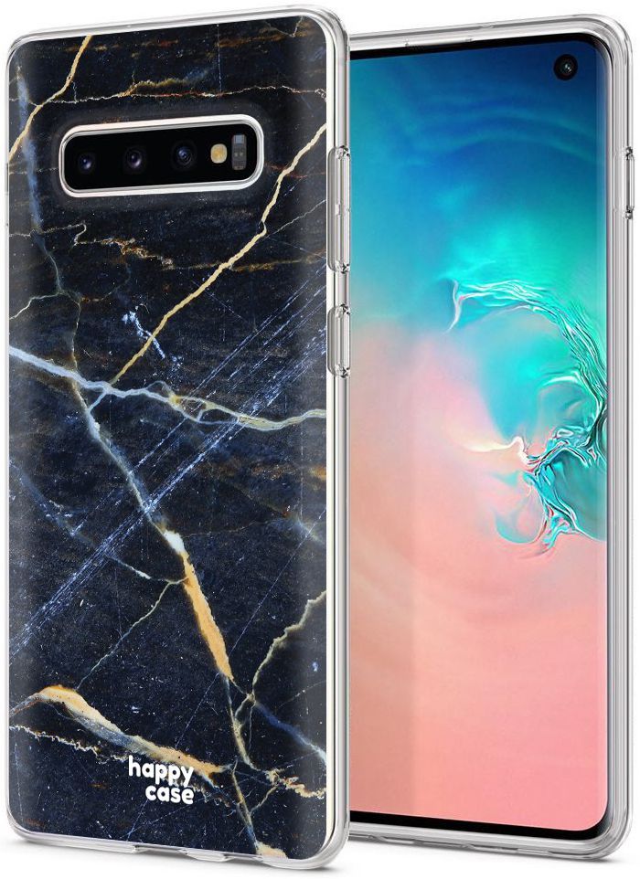 HappyCase Galaxy S10 Flexibel TPU Hoesje Donker Marmer Print afbeelding 2
