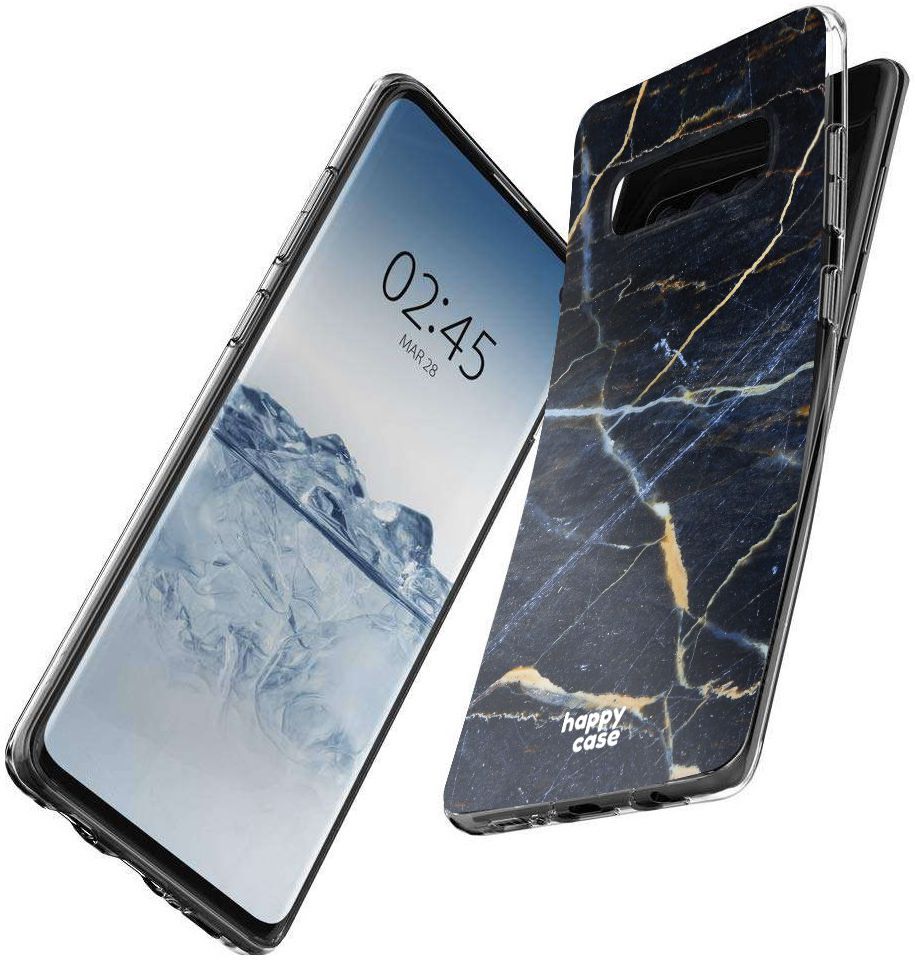 HappyCase Galaxy S10 Flexibel TPU Hoesje Donker Marmer Print afbeelding 5