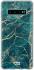 HappyCase Galaxy S10 Flexibel TPU Hoesje Aqua Marmer Print afbeelding 1