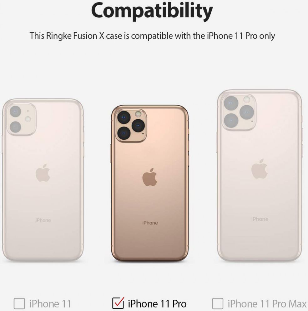 Ringke Fusion Apple iPhone 11 Pro Hoesje Smoke Black afbeelding 8