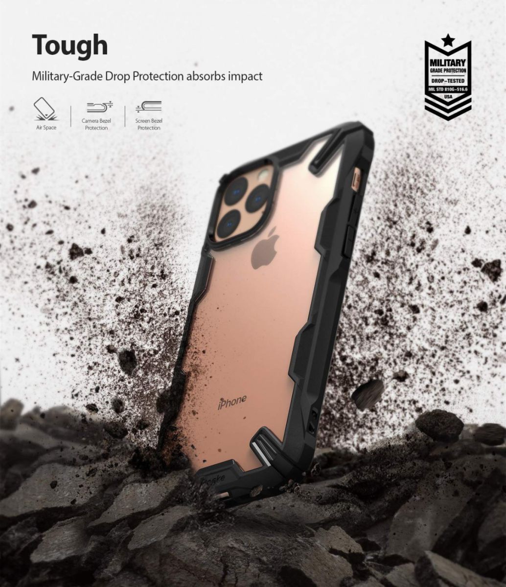 Ringke Fusion X Apple iPhone 11 Pro Hoesje Transparant / Zwart afbeelding 2