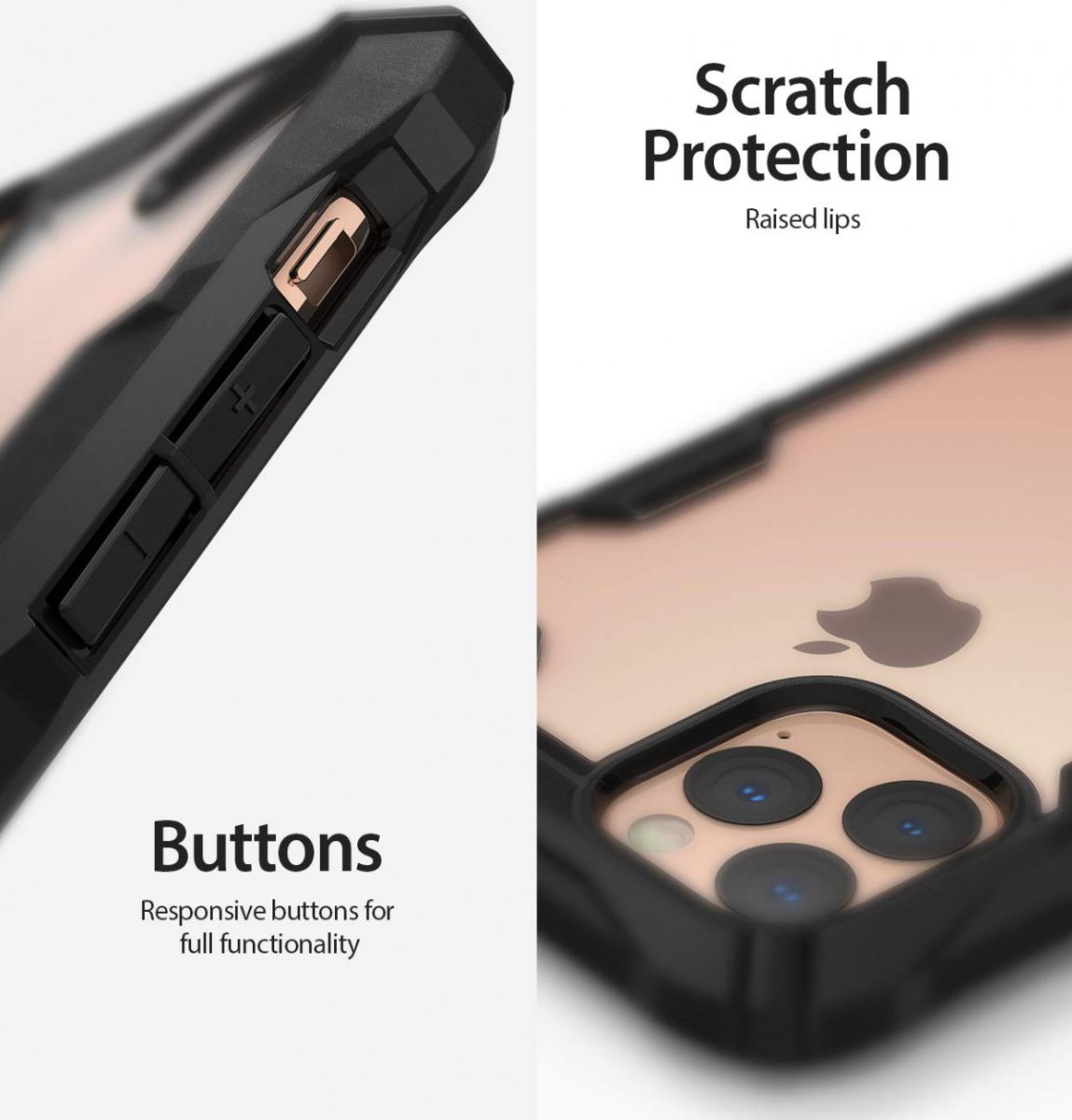Ringke Fusion X Apple iPhone 11 Pro Hoesje Transparant / Zwart afbeelding 5