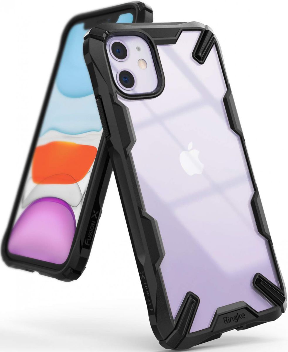 Ringke Fusion X Apple iPhone 11 Hoesje Transparant / Zwart afbeelding 1
