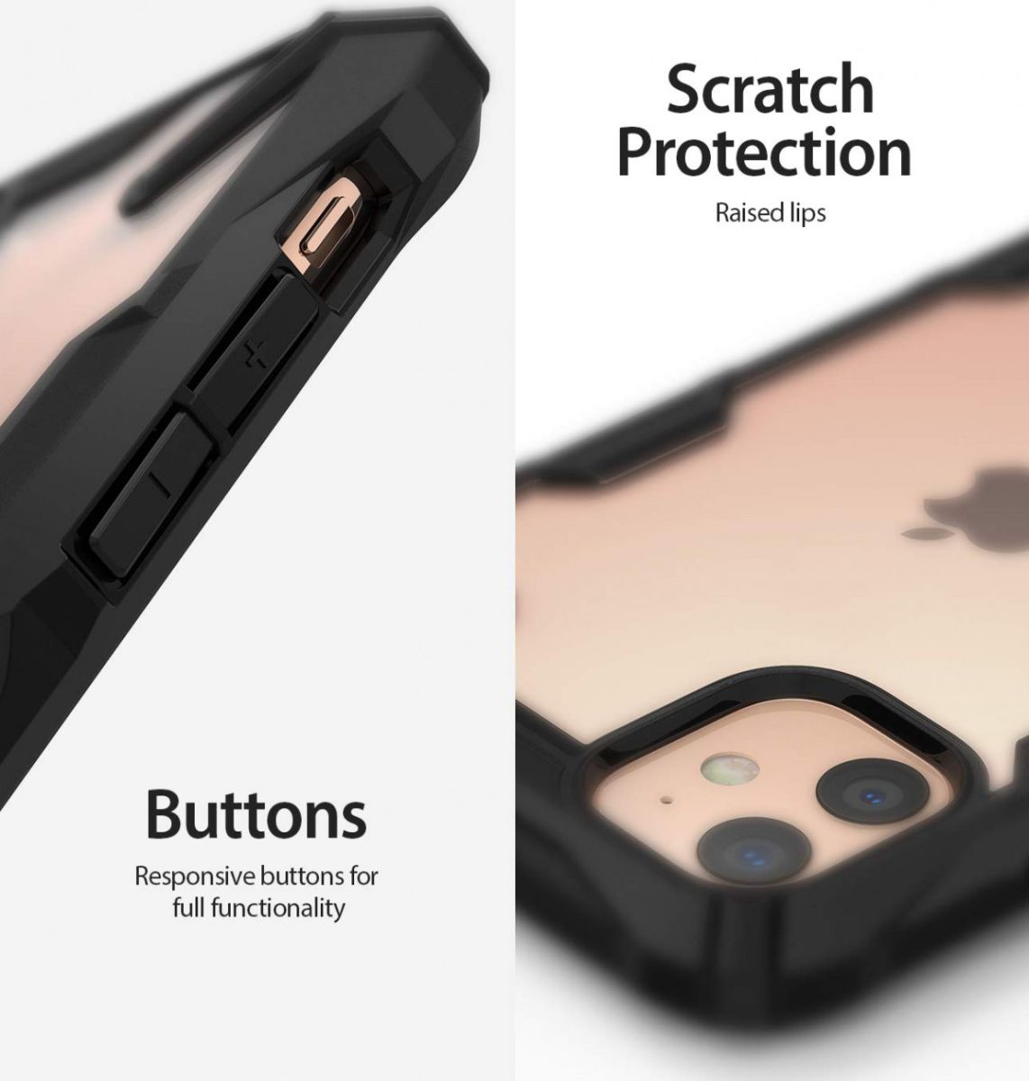 Ringke Fusion X Apple iPhone 11 Hoesje Transparant / Zwart afbeelding 5