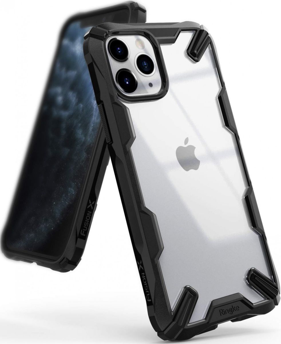 Ringke Fusion X Apple iPhone 11 Pro Max Hoesje Transparant / Zwart afbeelding 1