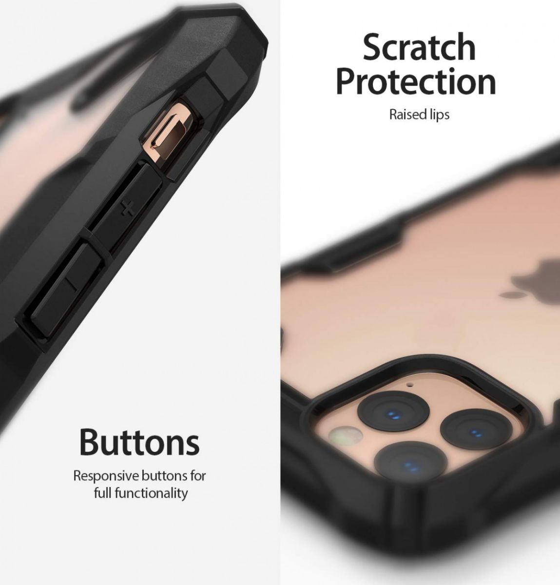 Ringke Fusion X Apple iPhone 11 Pro Max Hoesje Transparant / Zwart afbeelding 5