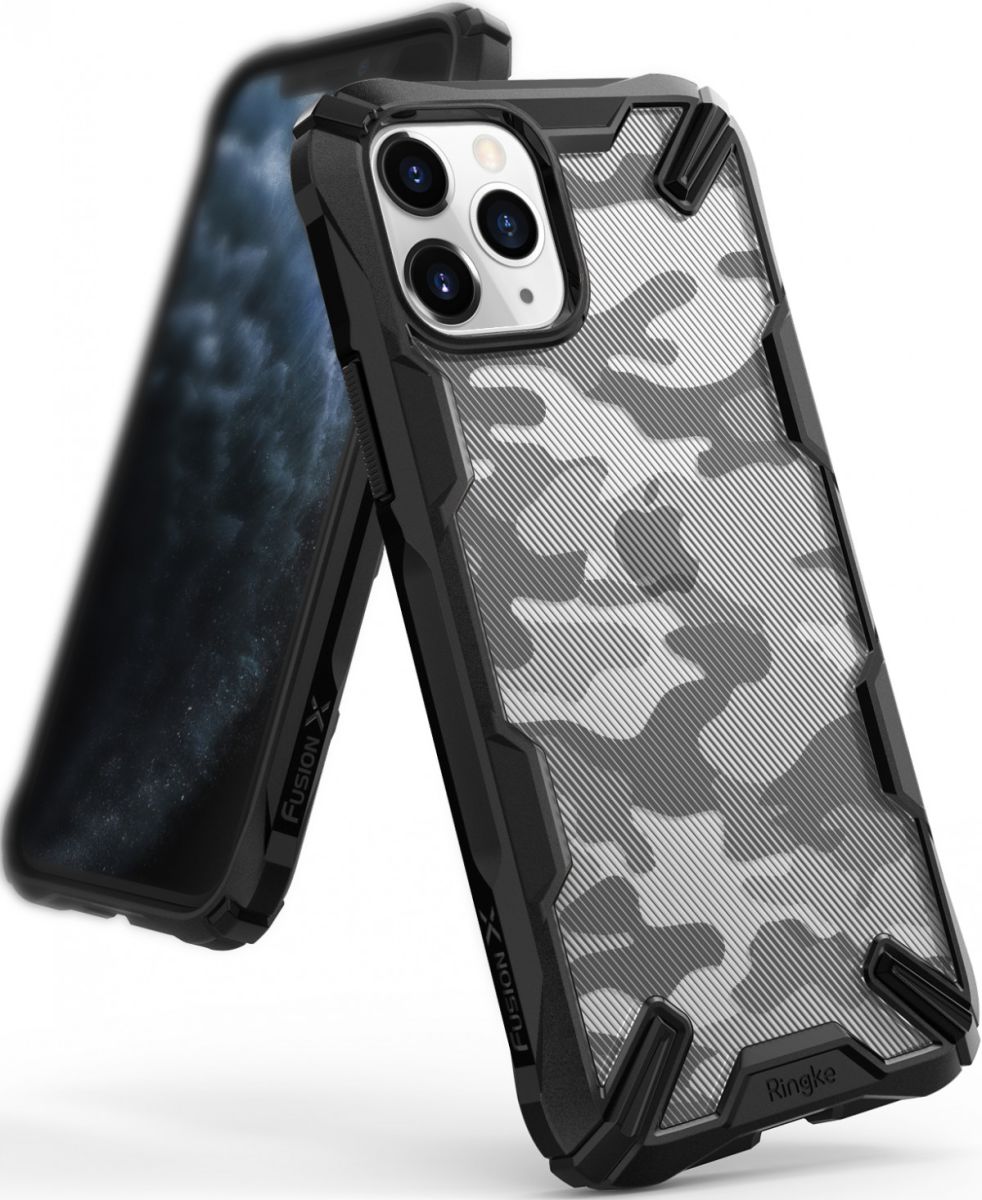 Ringke Fusion X Apple iPhone 11 Pro Hoesje Camo Black afbeelding 1