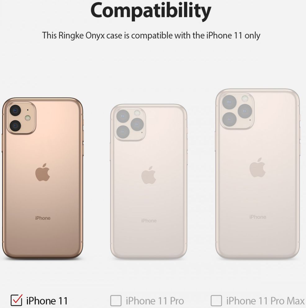 Ringke Onyx Apple iPhone 11 Hoesje Zwart afbeelding 10