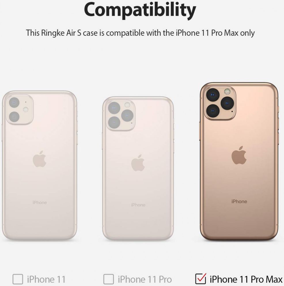 Ringke Air S Apple iPhone 11 Pro Max Hoesje Lavender Gray afbeelding 9