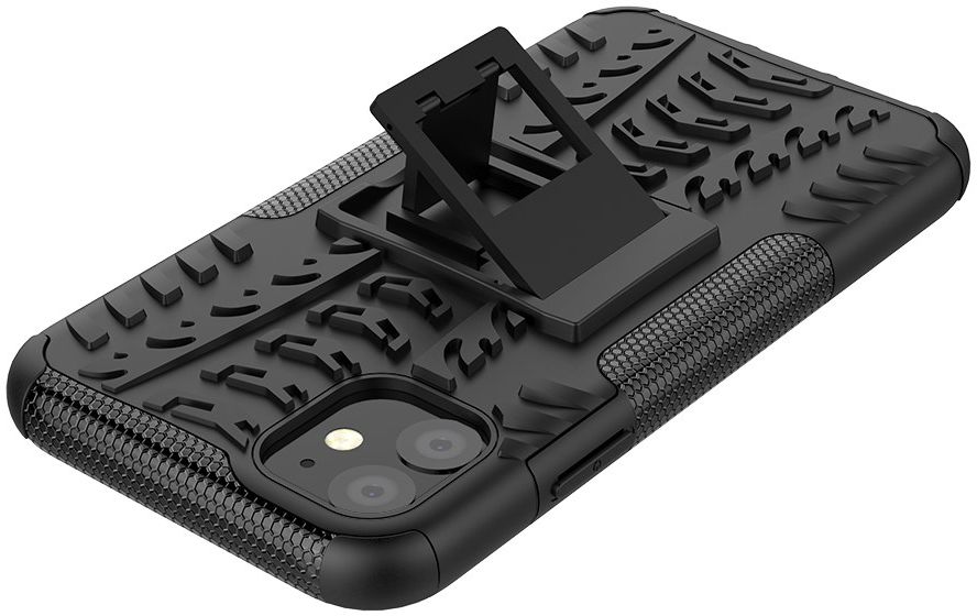 Apple iPhone 11 Hoesje Robuust Hybride Zwart afbeelding 8