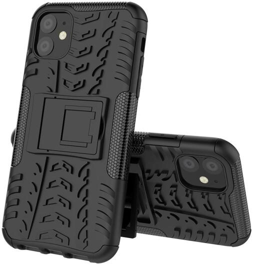 Apple iPhone 11 Hoesje Robuust Hybride Zwart afbeelding 3