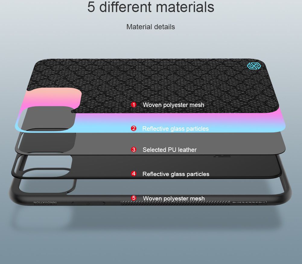 Nillkin Dazzling Hybride Apple iPhone 11 Pro Max Hoesje Zilver/Zwart afbeelding 2