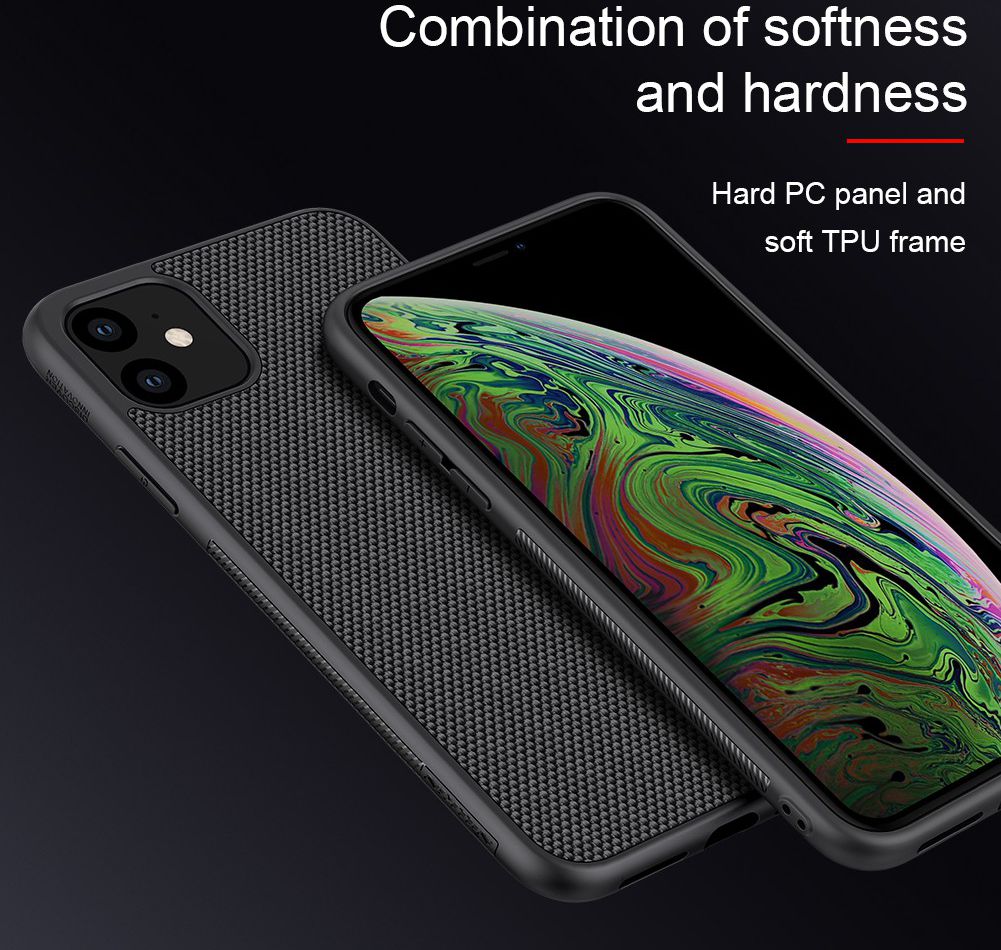 Nillkin Textured Hybride Apple iPhone 11 Hoesje Zwart afbeelding 6