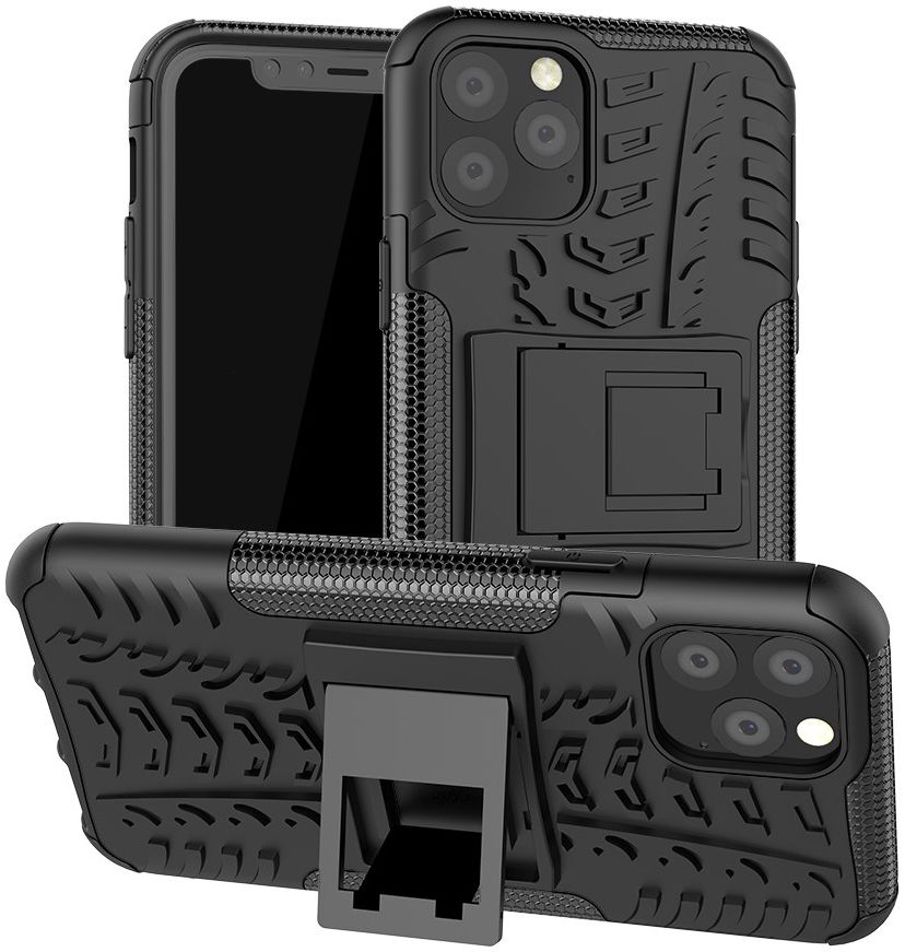 Apple iPhone 11 Pro Hoesje Robuust Hybride Zwart afbeelding 1