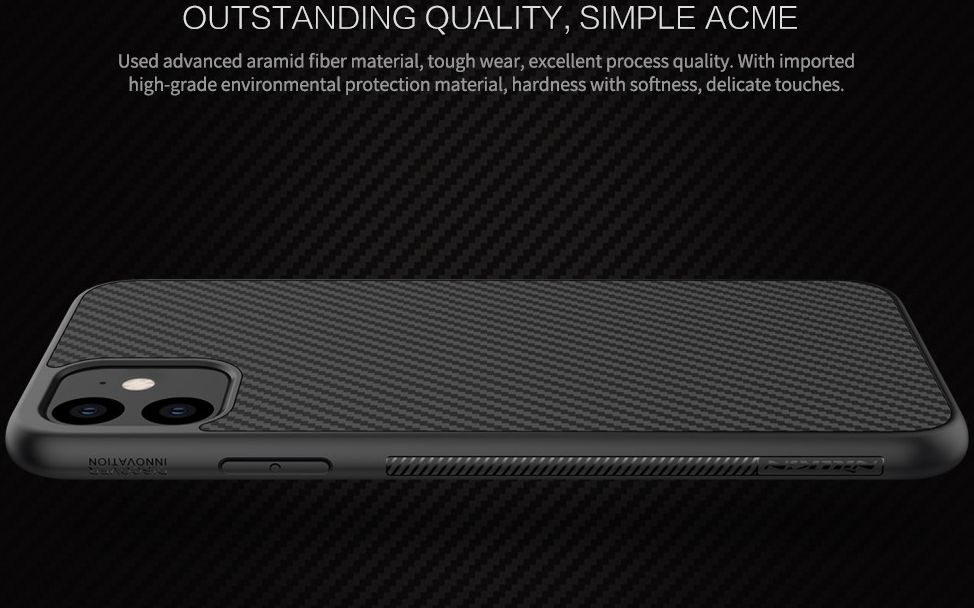 Nillkin Synthetic Fiber Hybride Apple iPhone 11 Hoesje Zwart afbeelding 11