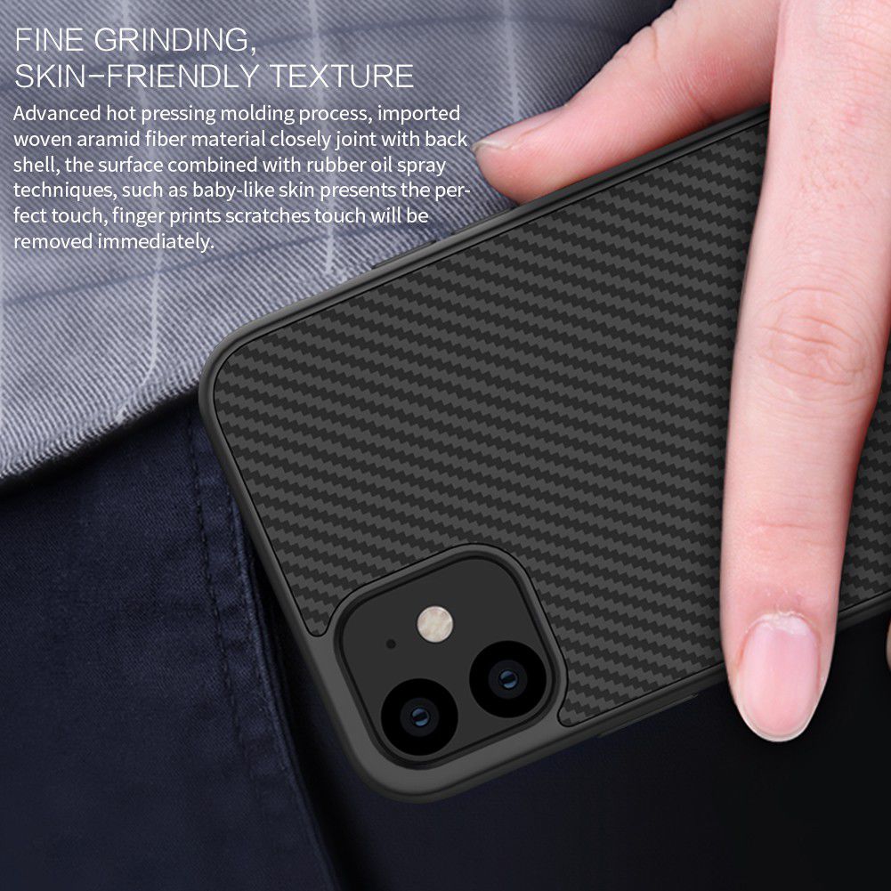 Nillkin Synthetic Fiber Hybride Apple iPhone 11 Hoesje Zwart afbeelding 13