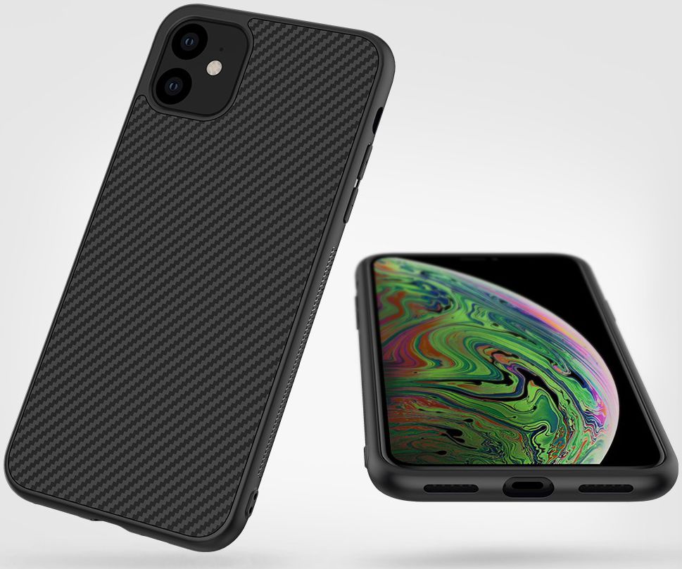 Nillkin Synthetic Fiber Hybride Apple iPhone 11 Hoesje Zwart afbeelding 2