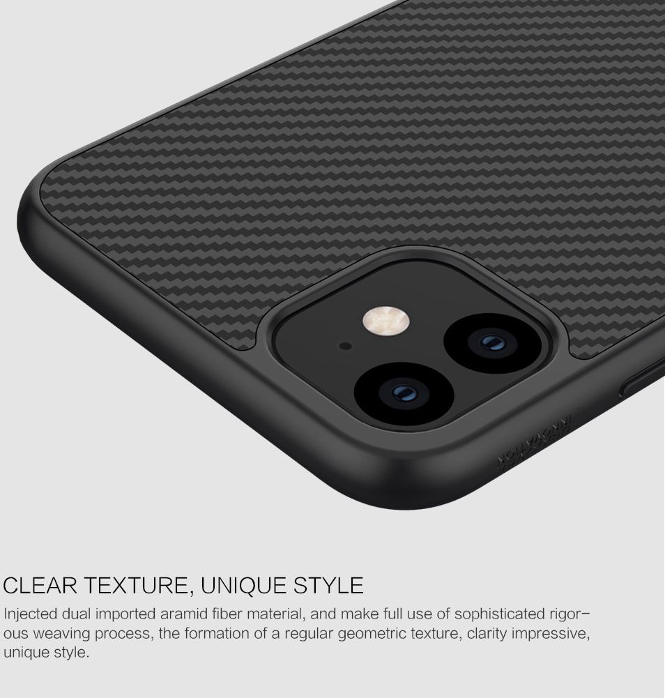 Nillkin Synthetic Fiber Hybride Apple iPhone 11 Hoesje Zwart afbeelding 7