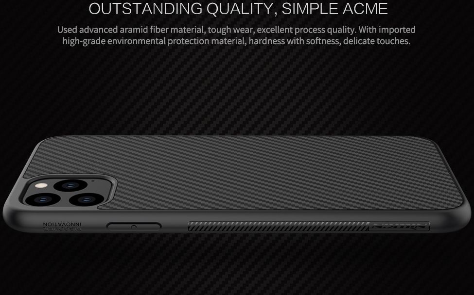 Nillkin Synthetic Fiber Hybride Apple iPhone 11 Pro Max Hoesje Zwart afbeelding 11