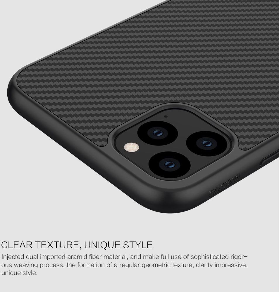 Nillkin Synthetic Fiber Hybride Apple iPhone 11 Pro Max Hoesje Zwart afbeelding 7