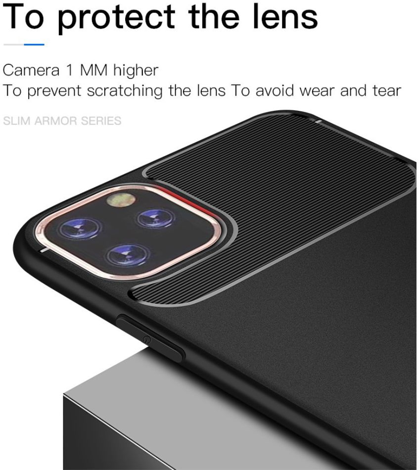 Apple iPhone 11 Pro Hoesje Armor TPU Zwart afbeelding 9