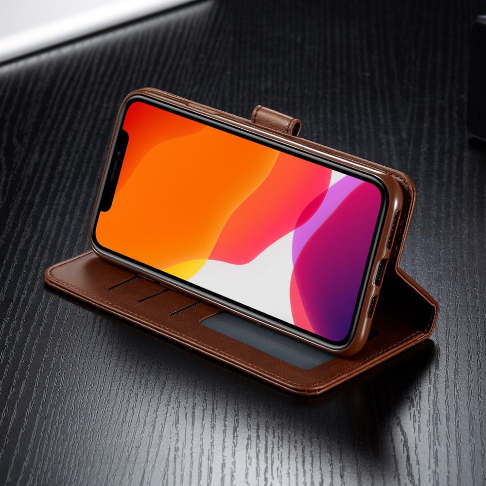 Apple iPhone 11 Pro Stand Portemonnee Bookcase Hoesje Coffee afbeelding 13