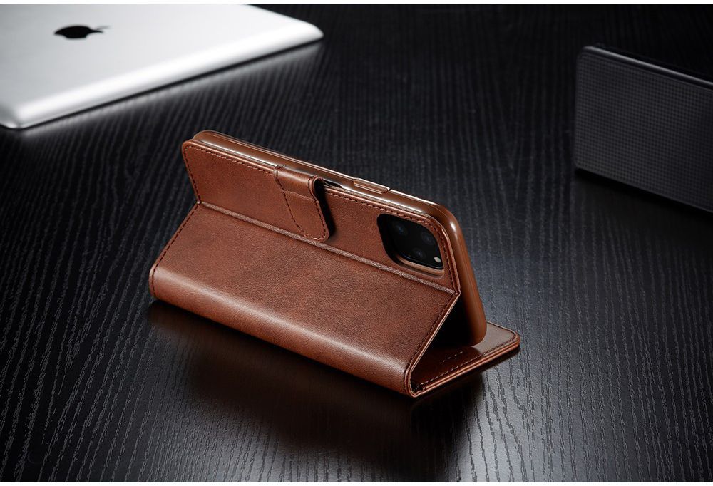 Apple iPhone 11 Pro Stand Portemonnee Bookcase Hoesje Coffee afbeelding 20