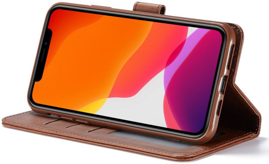 Apple iPhone 11 Pro Stand Portemonnee Bookcase Hoesje Coffee afbeelding 5
