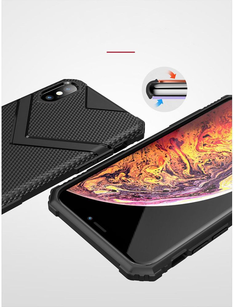 Apple iPhone XS TPU Shield Hoesje Zwart afbeelding 11