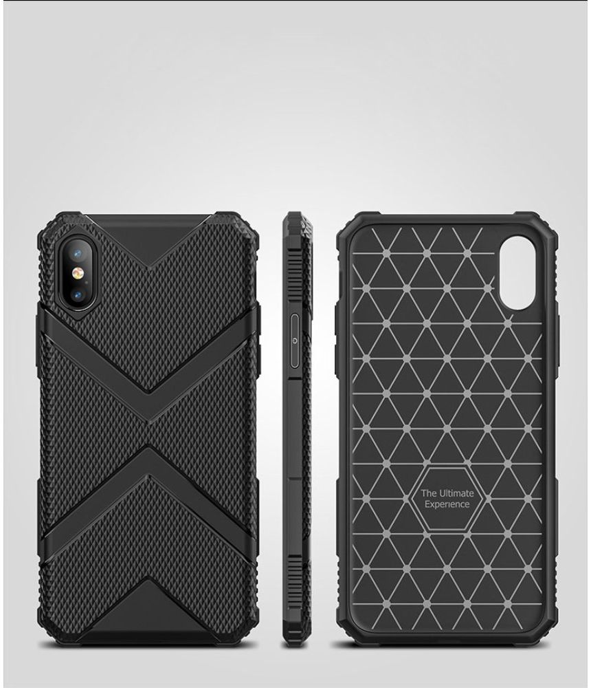 Apple iPhone XS TPU Shield Hoesje Zwart afbeelding 12