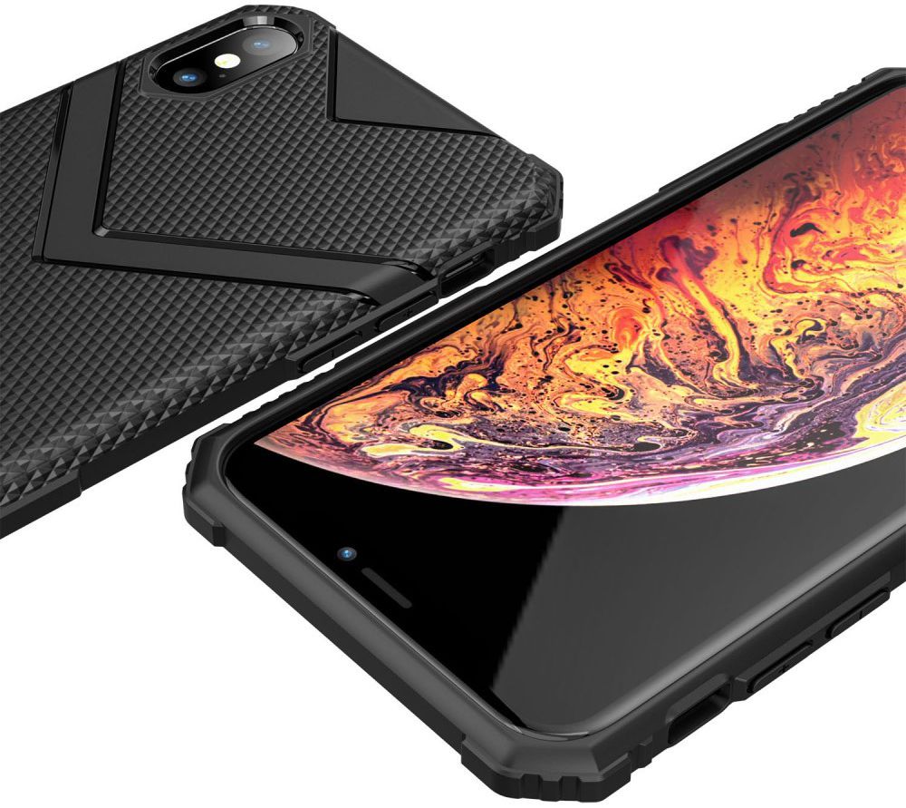 Apple iPhone XS TPU Shield Hoesje Zwart afbeelding 6