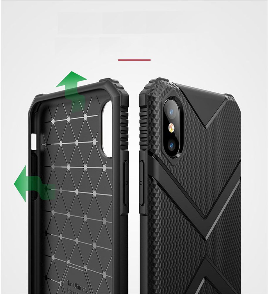 Apple iPhone XS TPU Shield Hoesje Zwart afbeelding 9