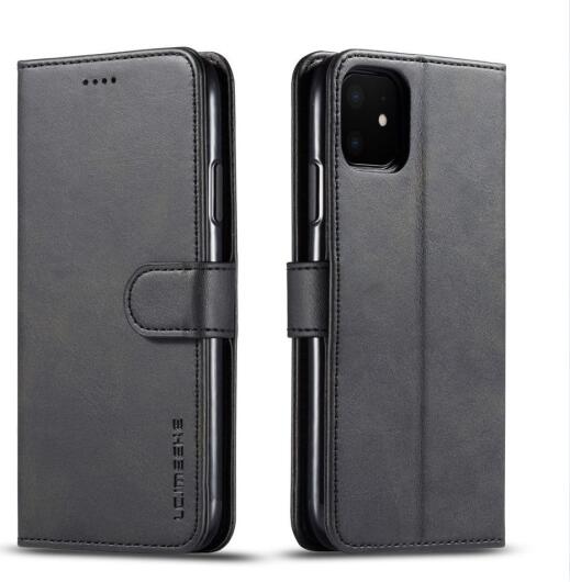Apple iPhone 11 Portemonnee Bookcase Hoesje Met Stand Zwart afbeelding 2