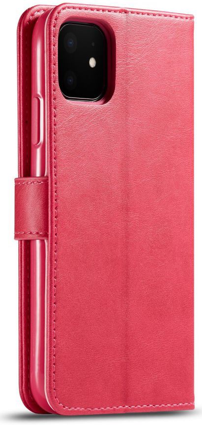 Apple iPhone 11 Portemonnee Bookcase Hoesje Met Stand Rood afbeelding 1