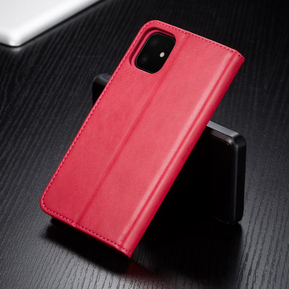 Apple iPhone 11 Portemonnee Bookcase Hoesje Met Stand Rood afbeelding 6