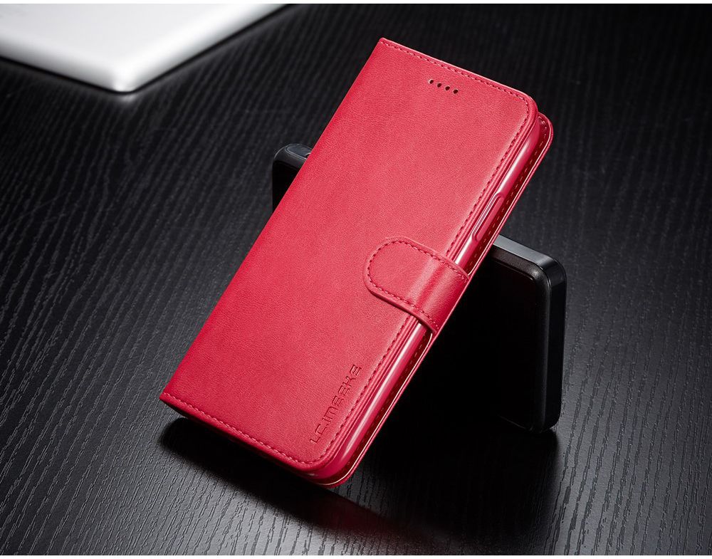 Apple iPhone 11 Portemonnee Bookcase Hoesje Met Stand Rood afbeelding 7