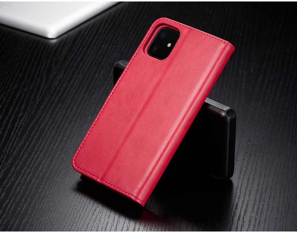 Apple iPhone 11 Portemonnee Bookcase Hoesje Met Stand Rood afbeelding 8