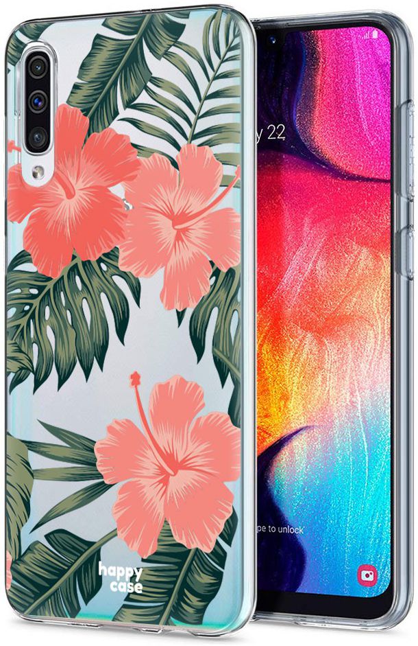 HappyCase Samsung Galaxy A50 Hoesje Flexibel TPU Tropic Vibe Print afbeelding 2