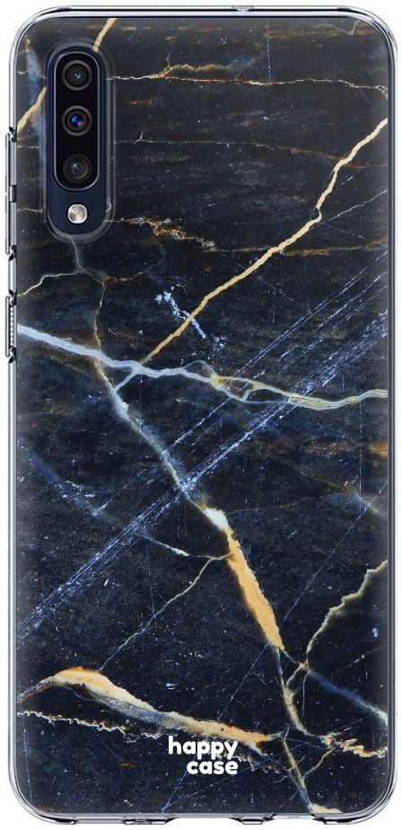 HappyCase Samsung Galaxy A50 Hoesje Flexibel TPU Donker Marmer Print afbeelding 1